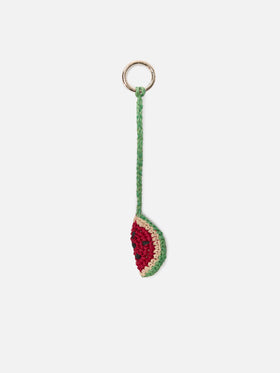 Bag Charm with watermelon in raffia