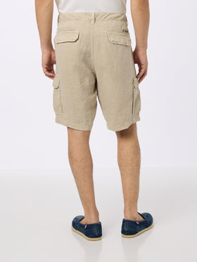 Man beige linen bermuda shorts Rodi - MC2 Saint Barth