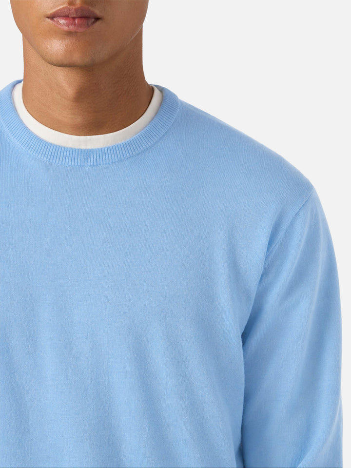 Maglione Regent in 100% LANA MERINO azzurra