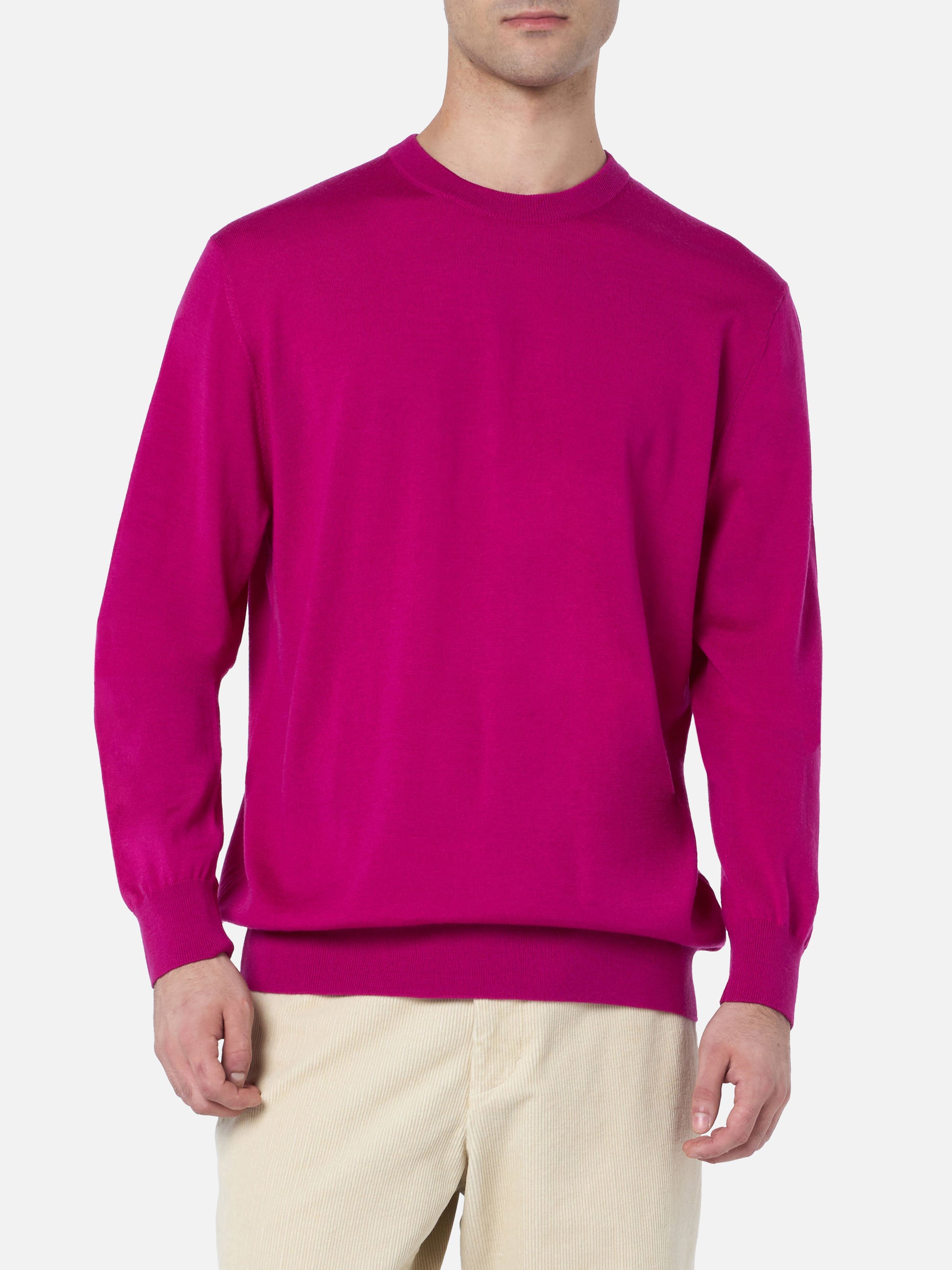 Man Regent peony merino wool sweater - MC2 Saint Barth