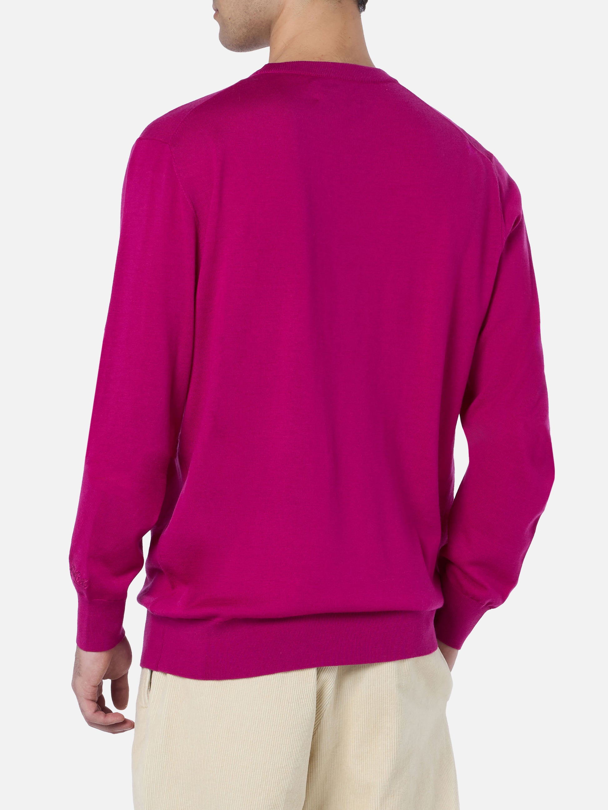 Man Regent peony merino wool sweater - MC2 Saint Barth