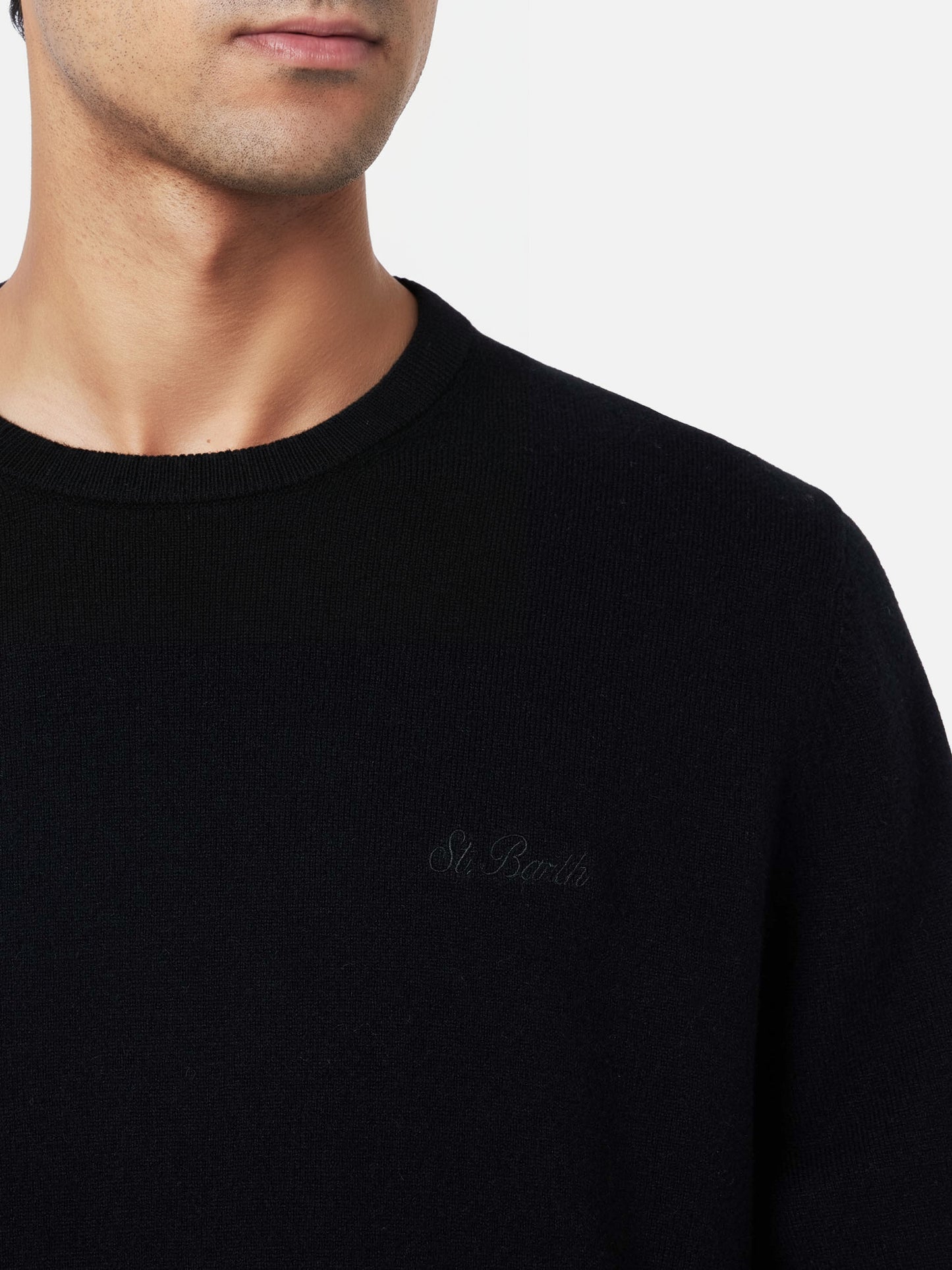 Crewneck sweater Regent in black BLENDED CASHMERE