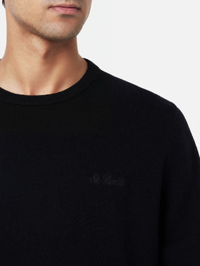 Crewneck sweater Regent in black BLENDED CASHMERE