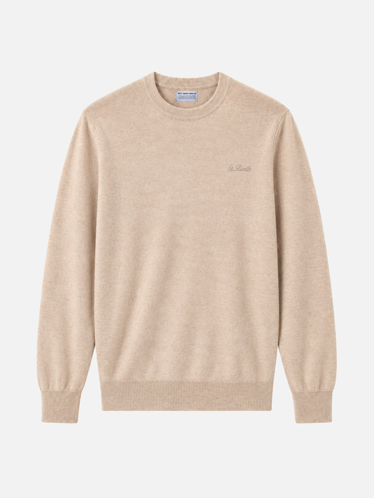 Crewneck-Pullover Regent in Beige aus BLENDED CASHMERE 