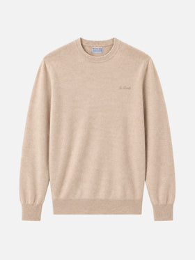Crewneck-Pullover Regent in Beige aus BLENDED CASHMERE 