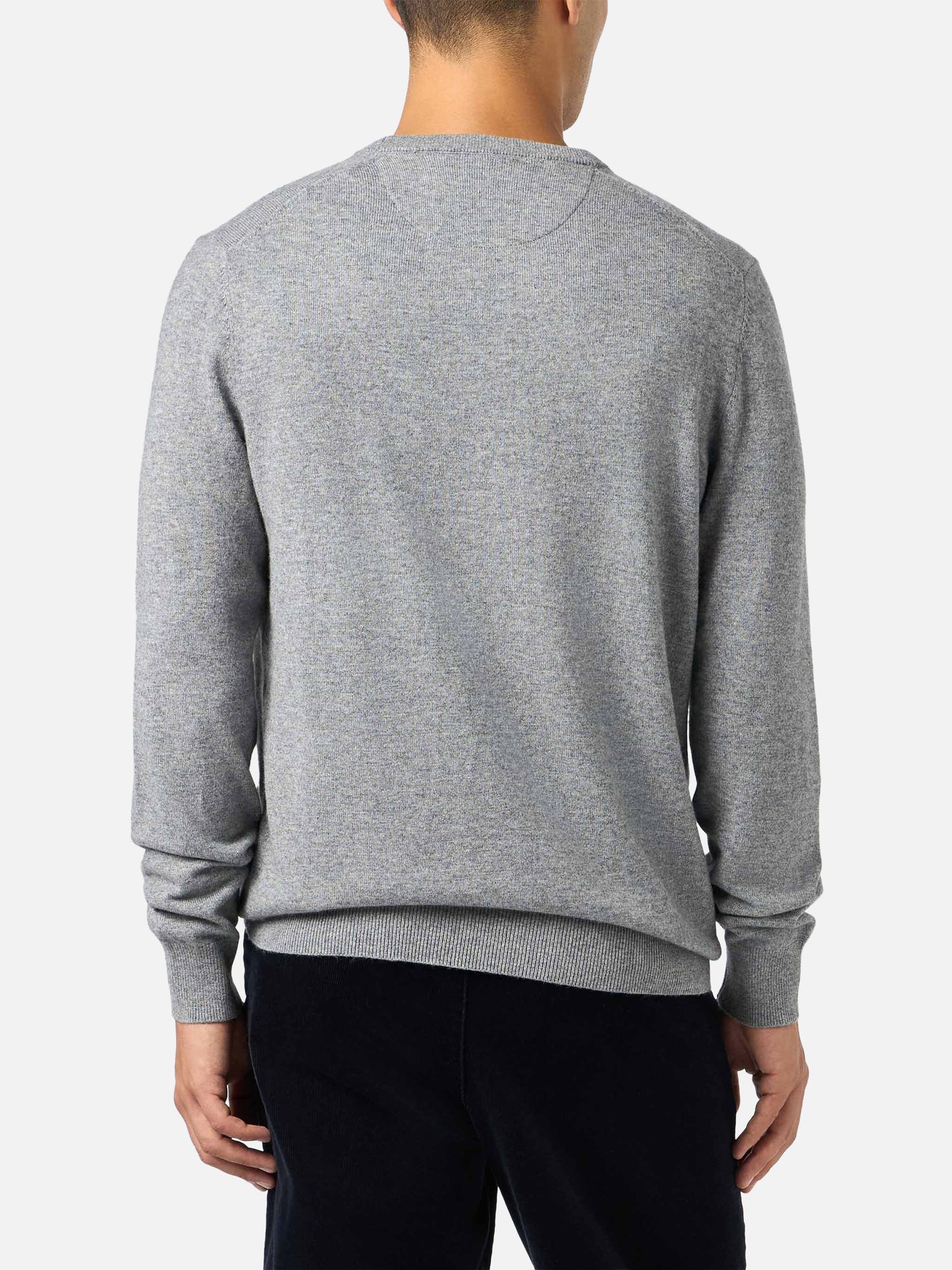 Maglione girocollo Regent in MISTO CASHMERE grigio mélange