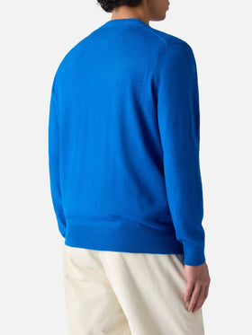 Crewneck sweater Regent in bluette BLENDED CASHMERE