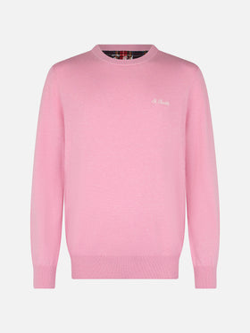 Man pink cashmere blend crewneck sweater Regent - MC2 Saint Barth