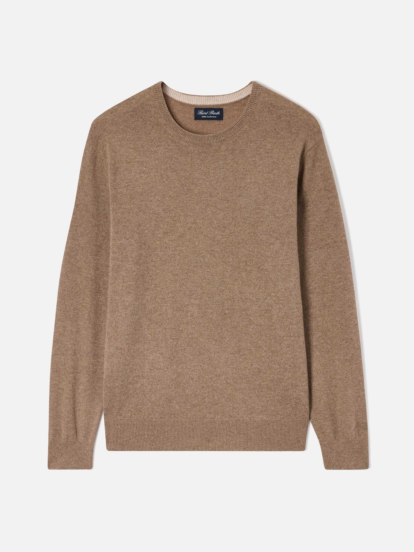 Sudadera con cuello redondo Regent en camel 