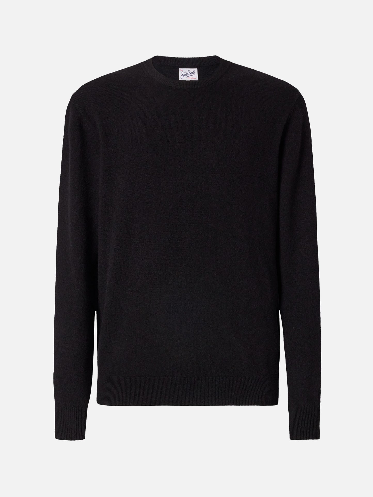 Regent crewneck sweater in 100% black CASHMERE