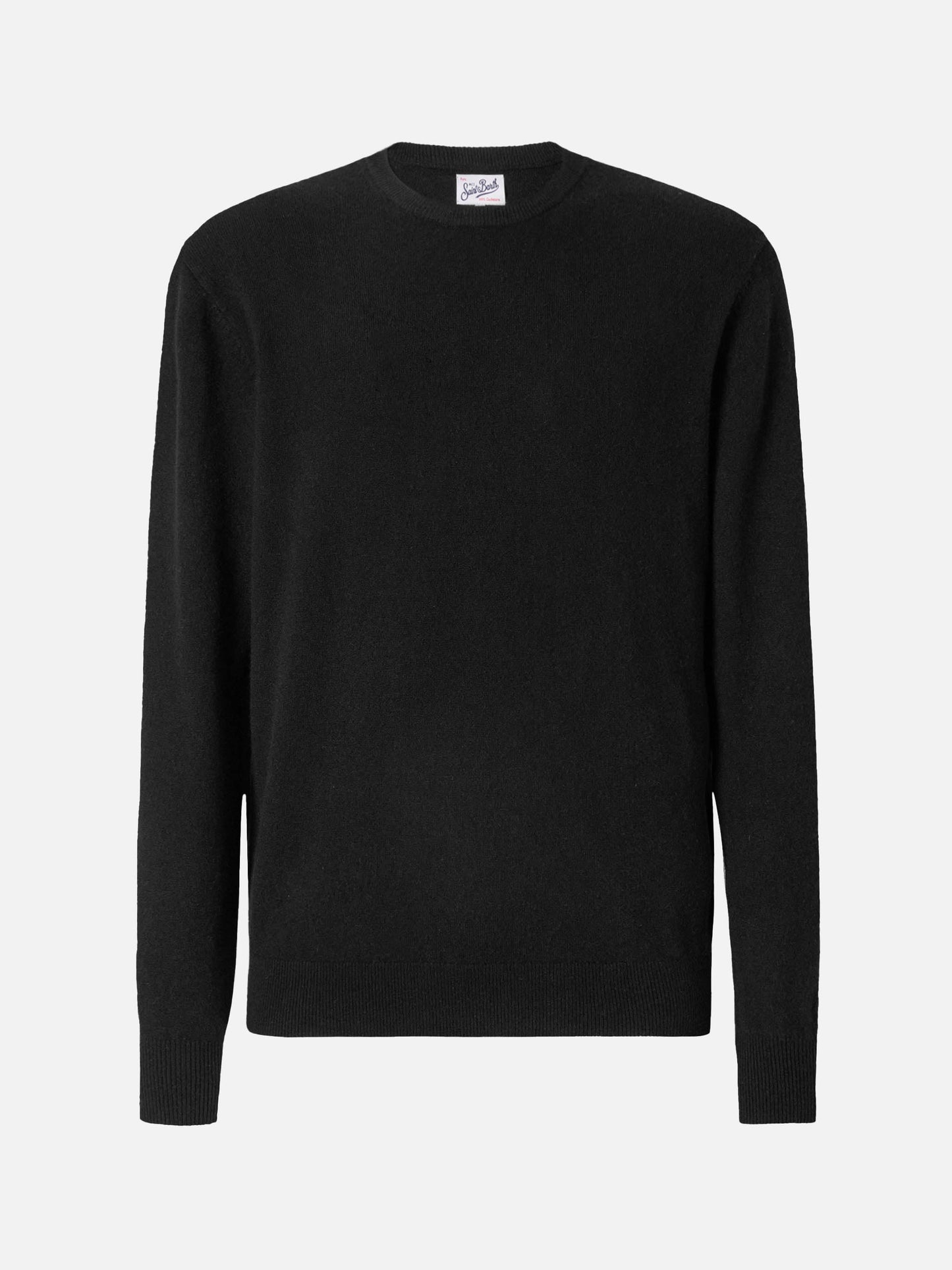 Regent crewneck sweater in 100% black CASHMERE