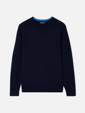Crewneck Regent aus navyblauem blue Cashmere 