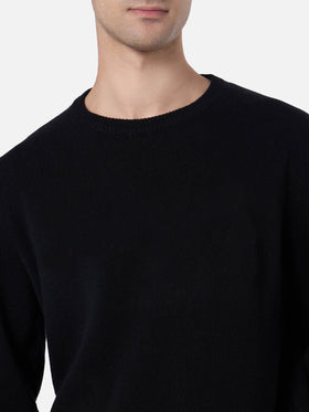 Black pure cashmere crewneck sweater Regent - MC2 Saint Barth