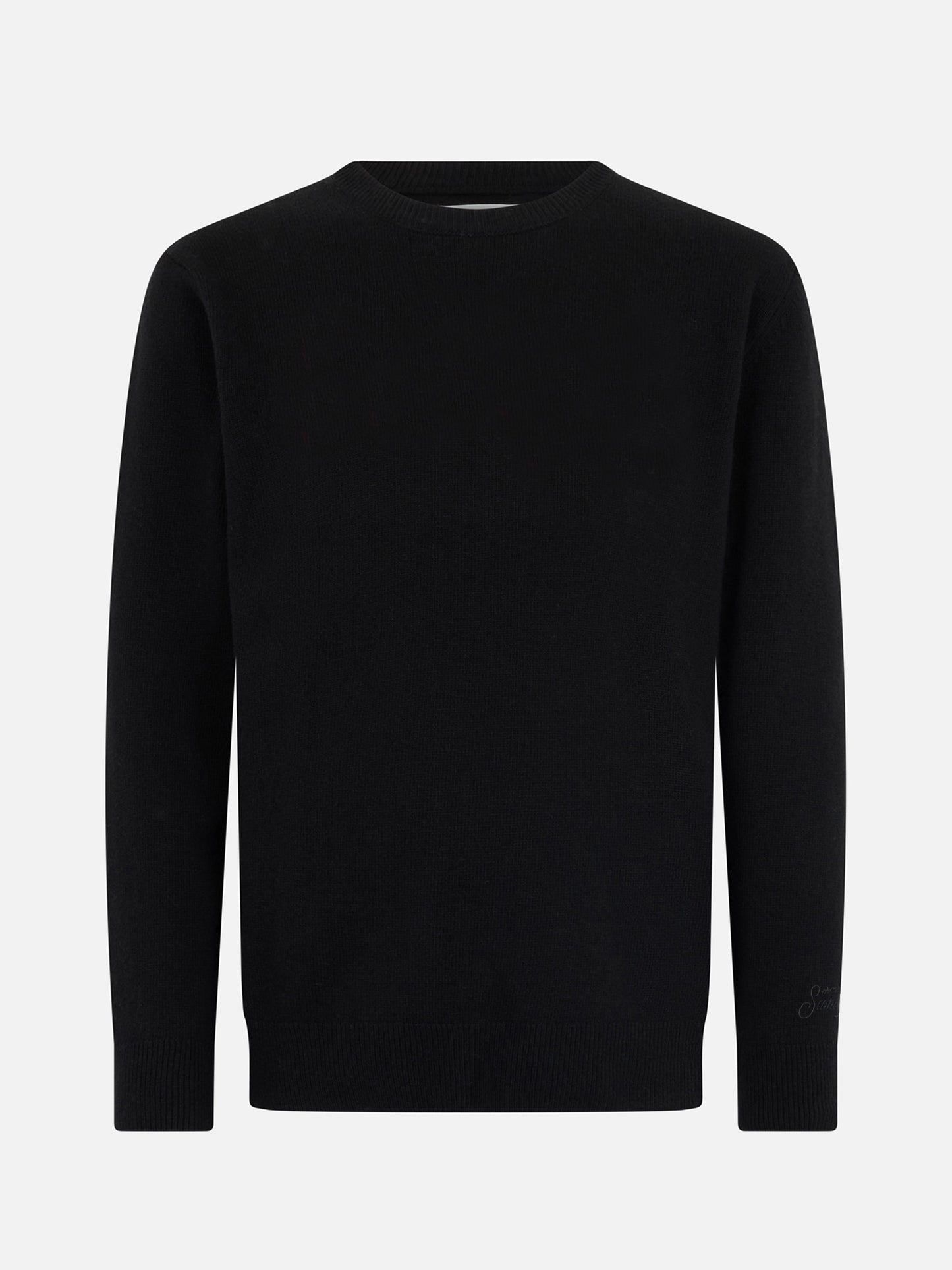 Black pure cashmere crewneck sweater Regent - MC2 Saint Barth