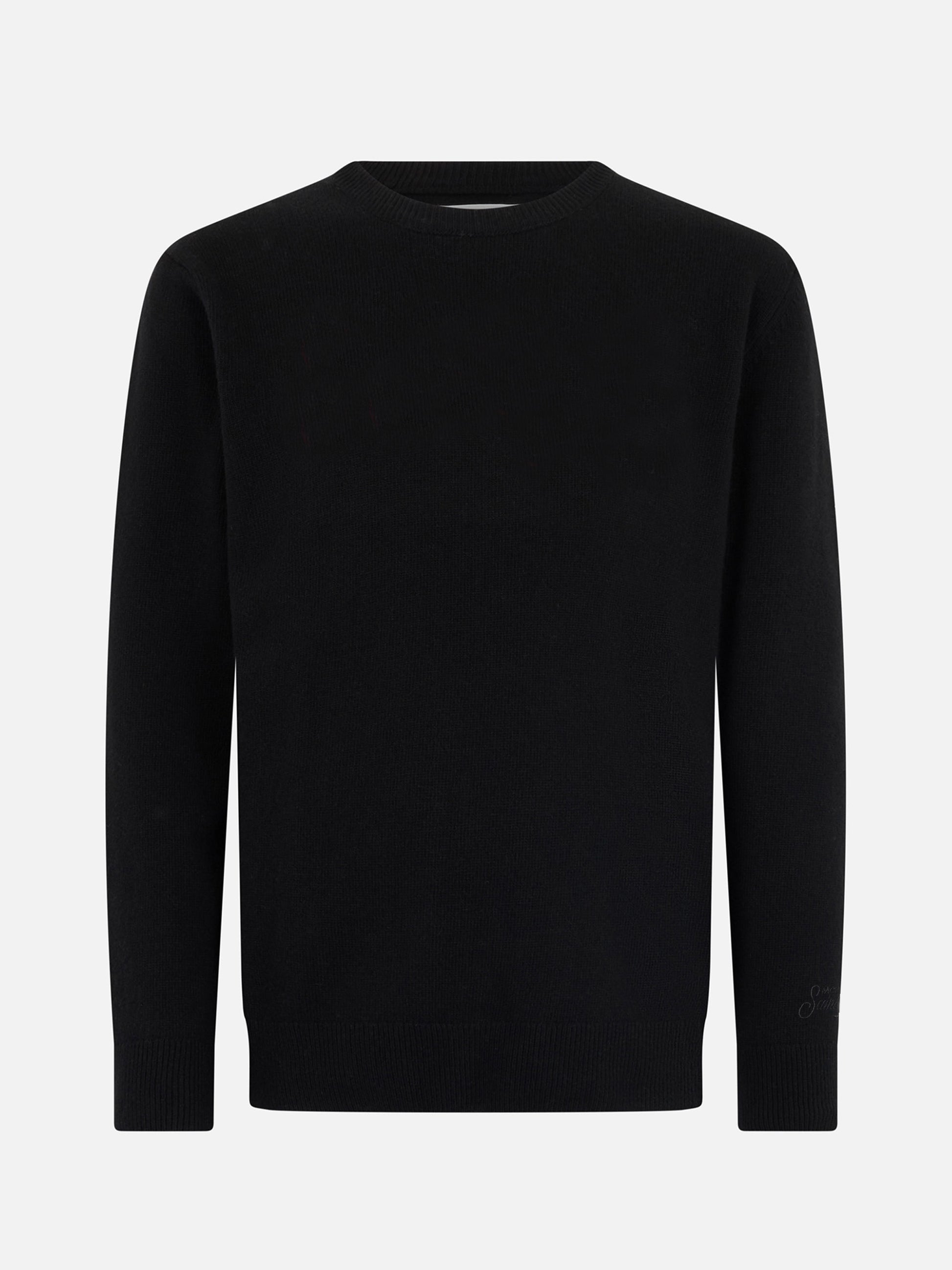 Black pure cashmere crewneck sweater Regent - MC2 Saint Barth