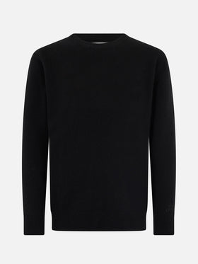 Black pure cashmere crewneck sweater Regent - MC2 Saint Barth
