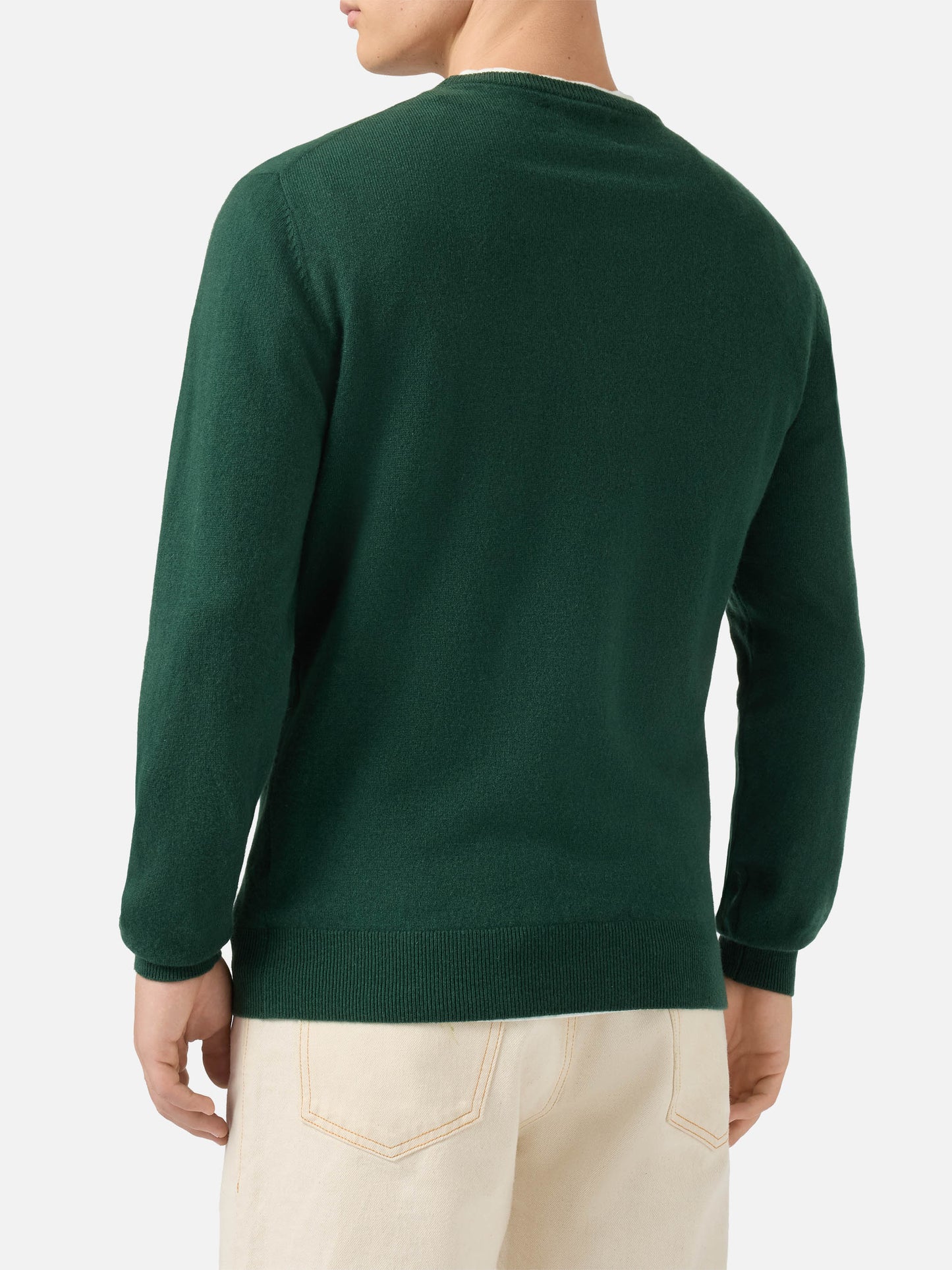 Maglione Regent in 100% CASHMERE verde scuro