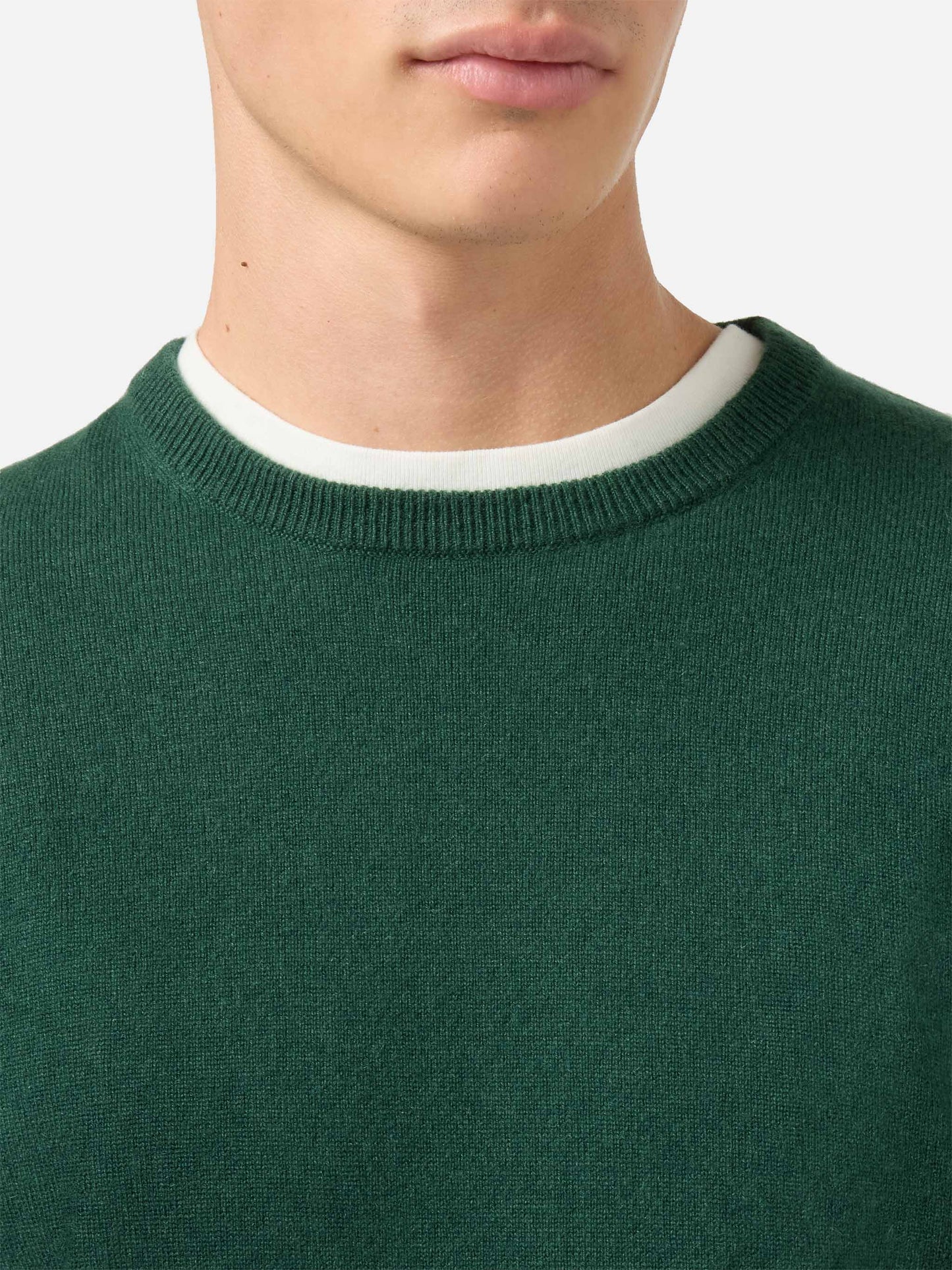 Maglione Regent in 100% CASHMERE verde scuro