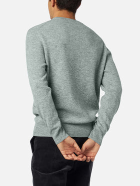 Maglione Regent in 100% CASHMERE grigio mélange