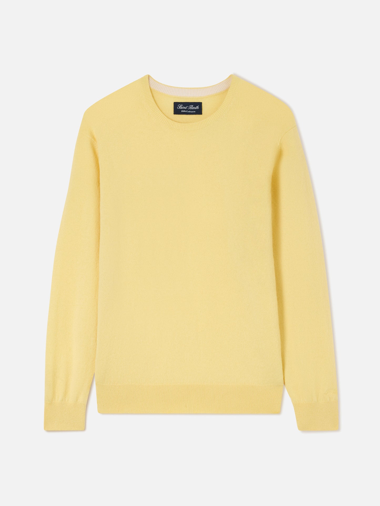 Crewneck Regent in yellow cashmere