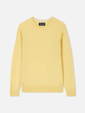 Crewneck Regent in yellow cashmere