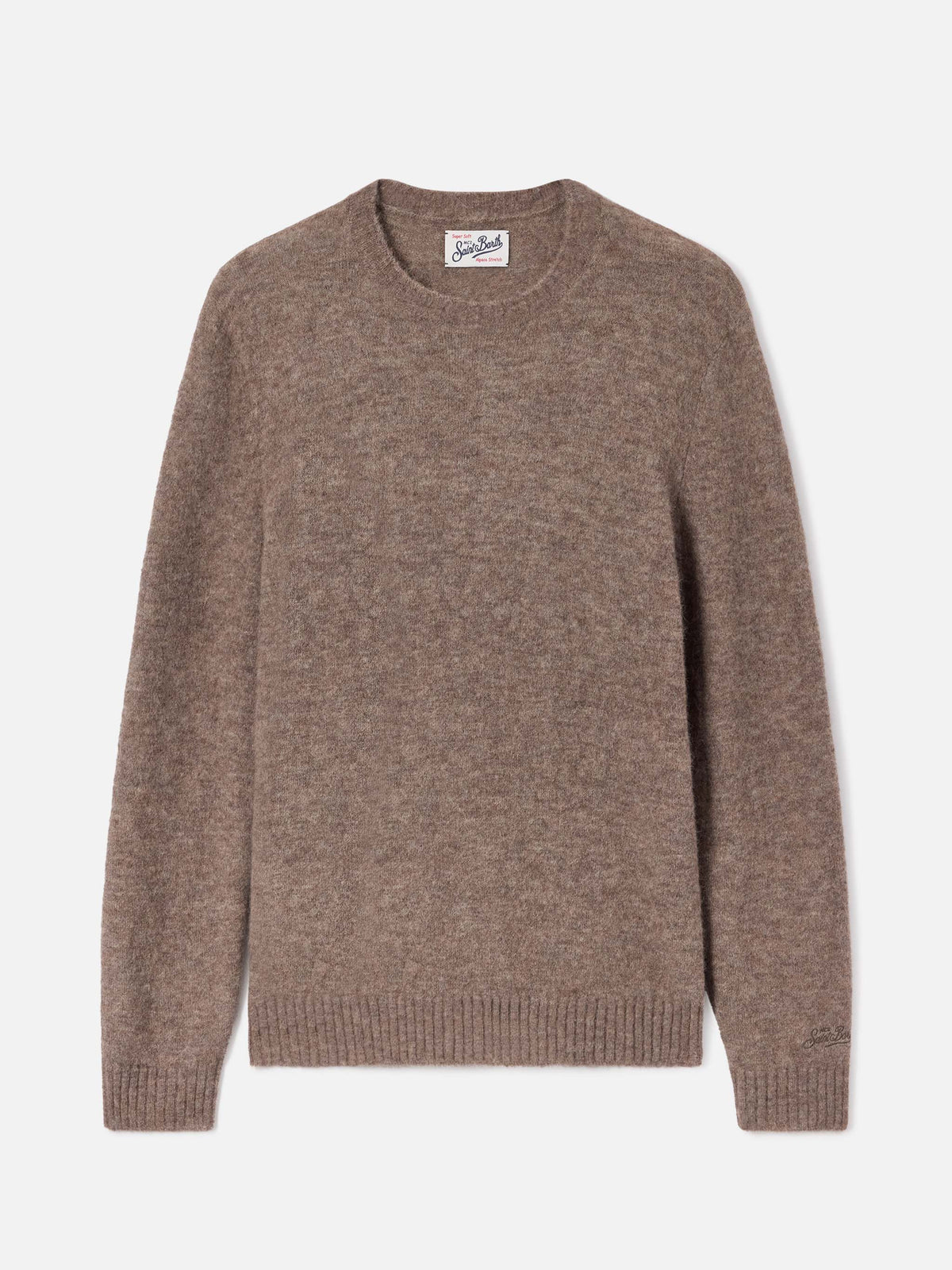 Beige Regent alpaca blend crewneck