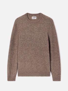 Beige Regent alpaca blend crewneck