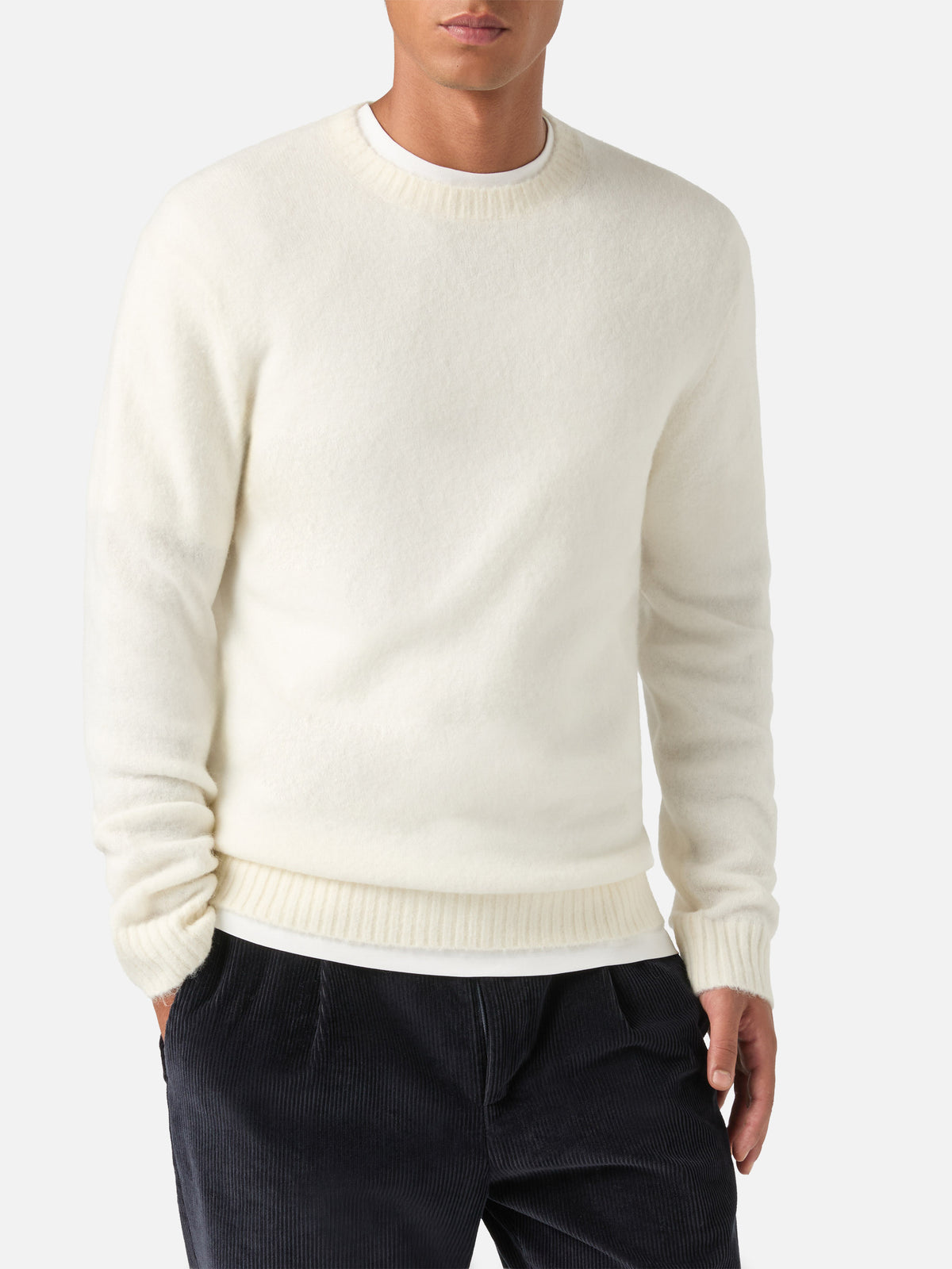 Off white Regent alpaca blend crewneck