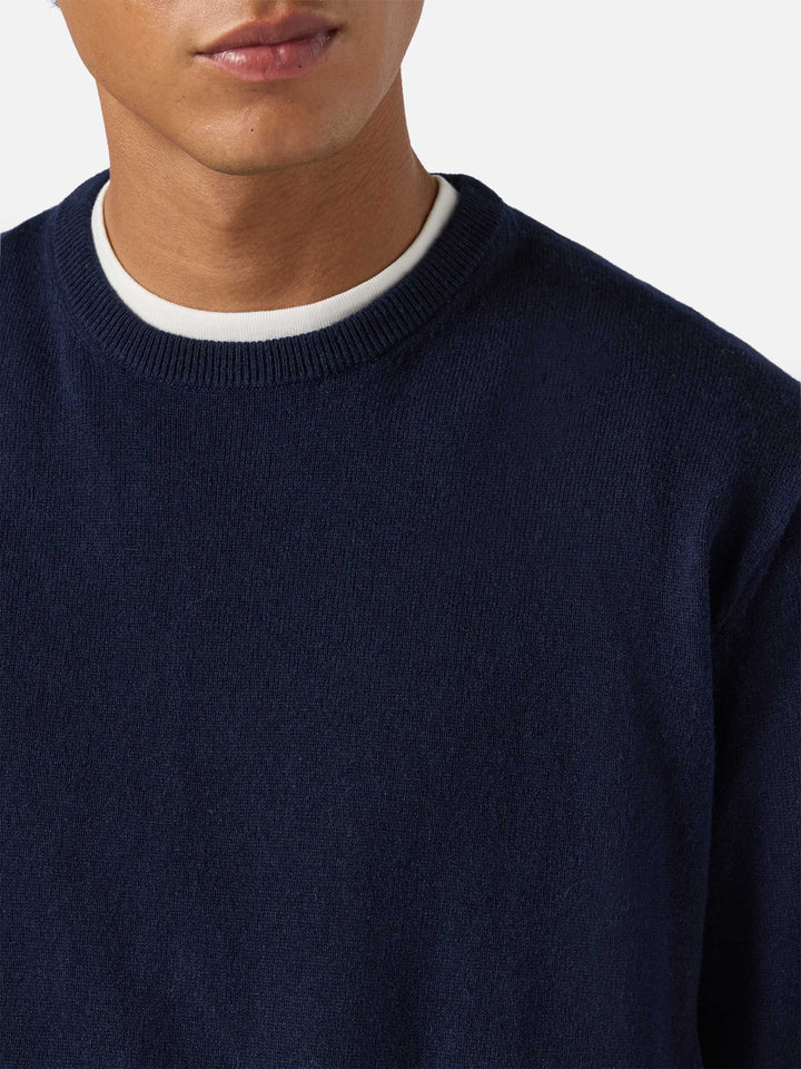 Regent wool-cashmere sweater in navy