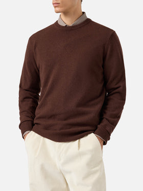 Maglione Regent in lambswool marrone