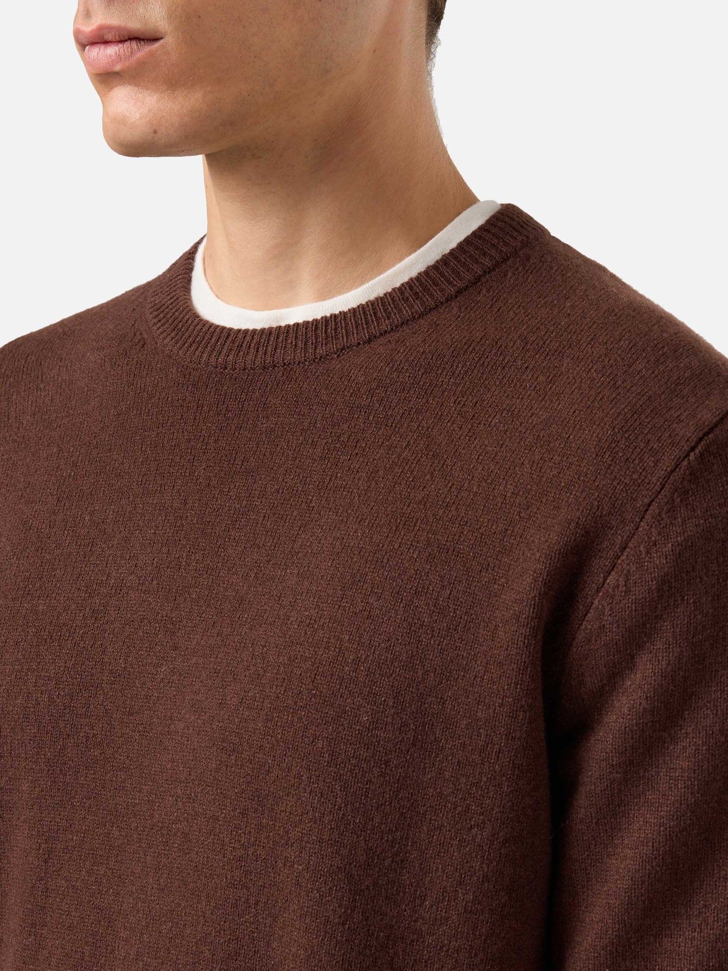 Maglione Regent in lambswool marrone