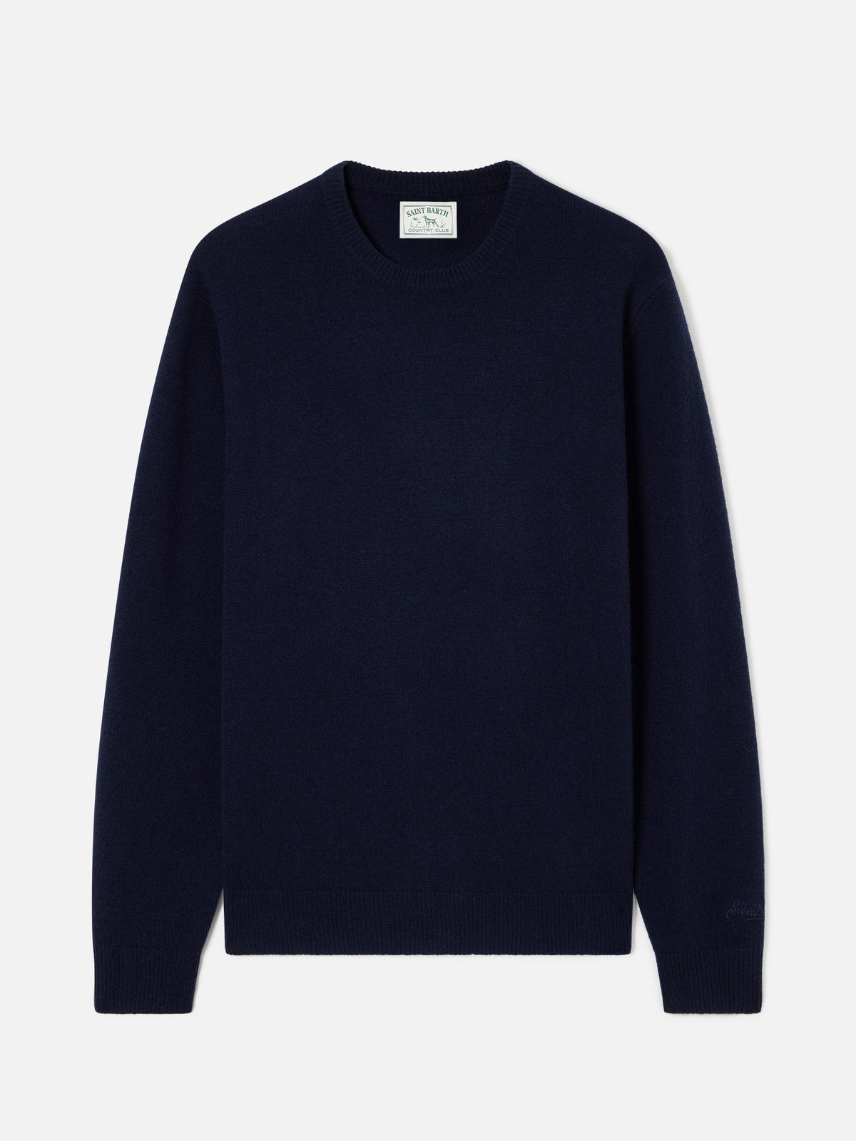 Maglia girocollo Regent blu navy in lambswool