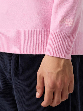 Maglione Regent in lambswool rosa
