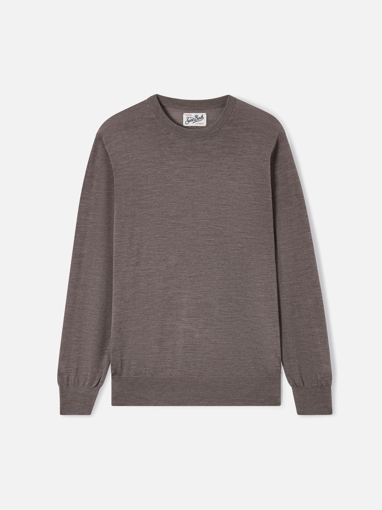 Crewneck Regent in camel Merino