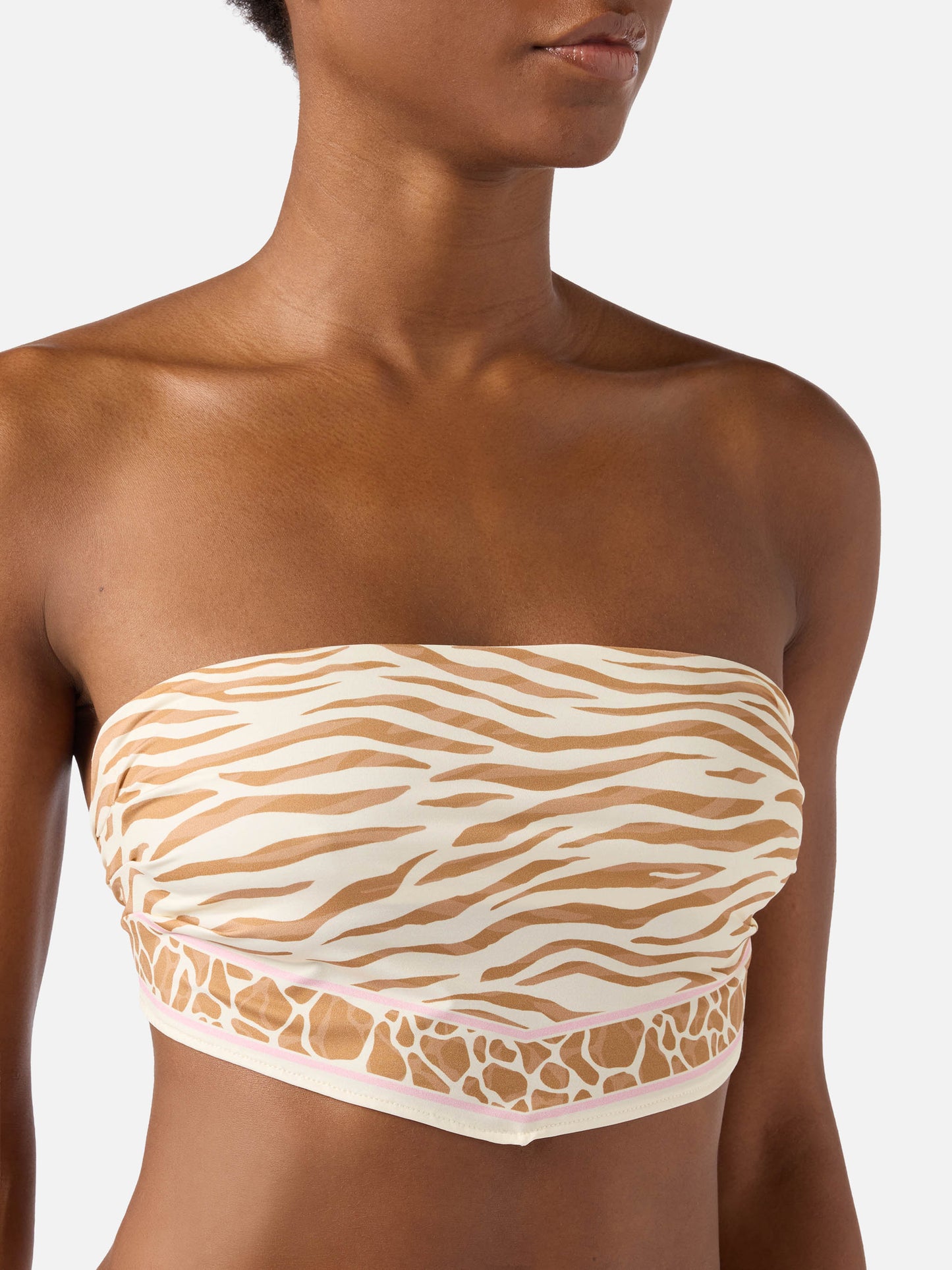 Bikini Rio Marielle beige à imprimé animal 