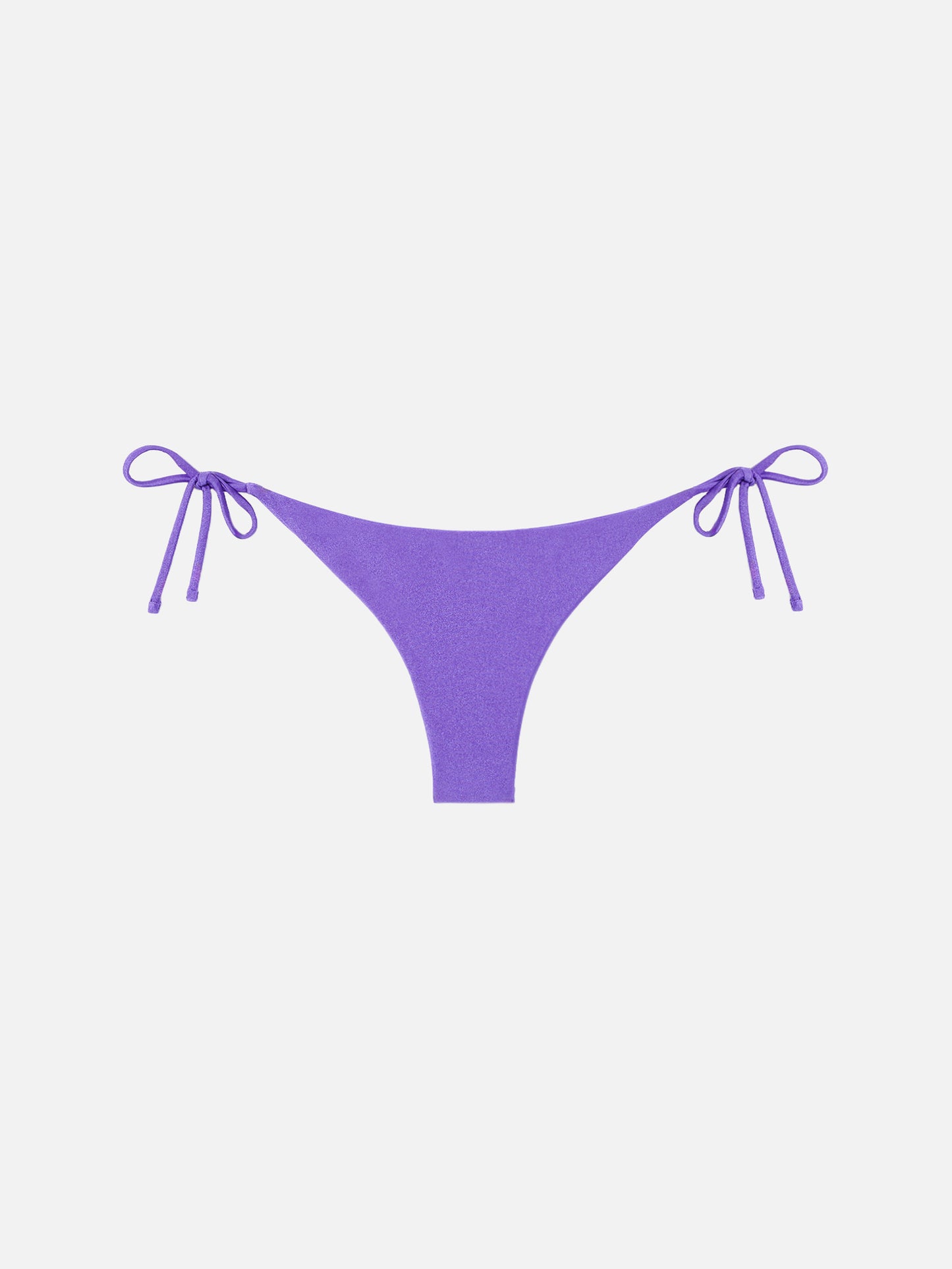 Shiny purple cheeky swim briefs