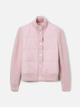 Wattierte Damenjacke mit Strickärmeln