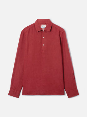Polo Raphael in lino rosso