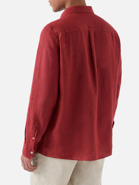 Polo Raphael in lino rosso