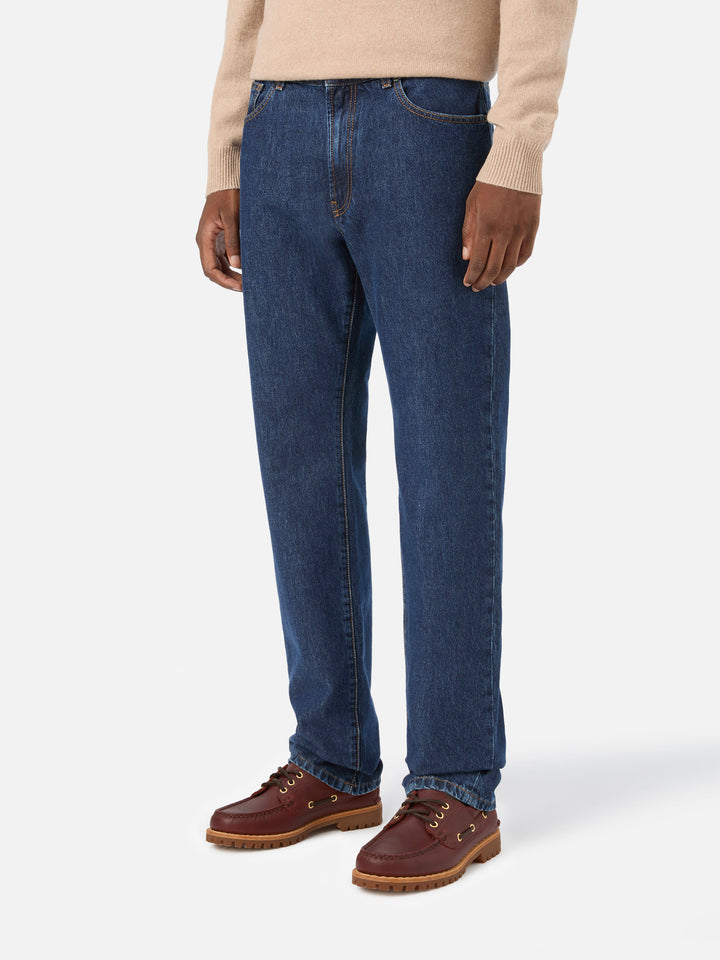 Light blue Riverdale denim jeans with stone wash finish