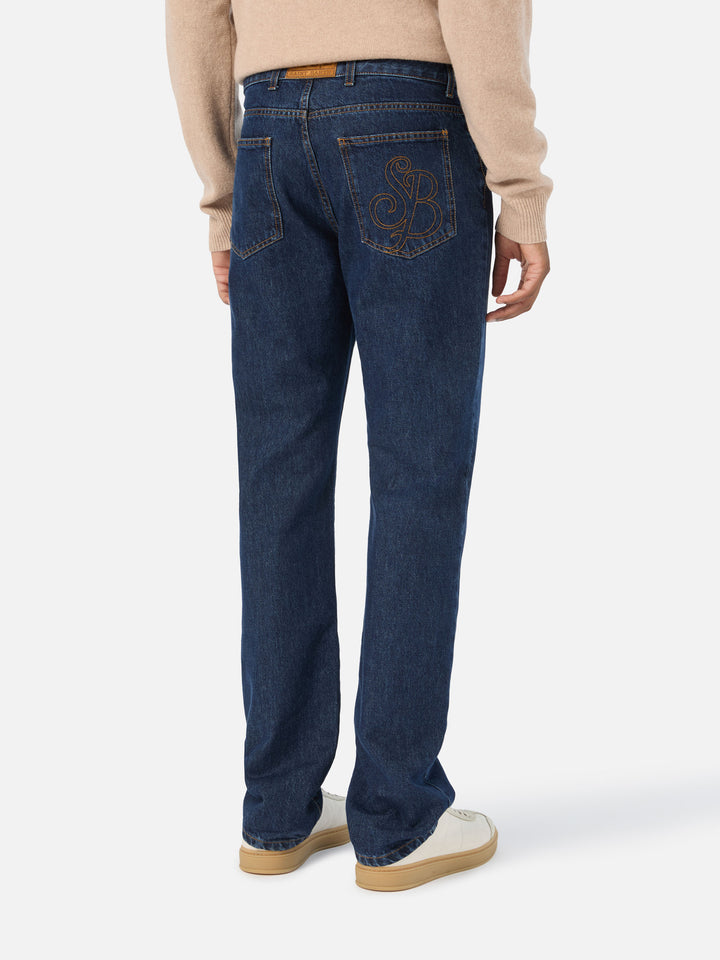 Light blue Riverdale denim jeans with stone wash finish