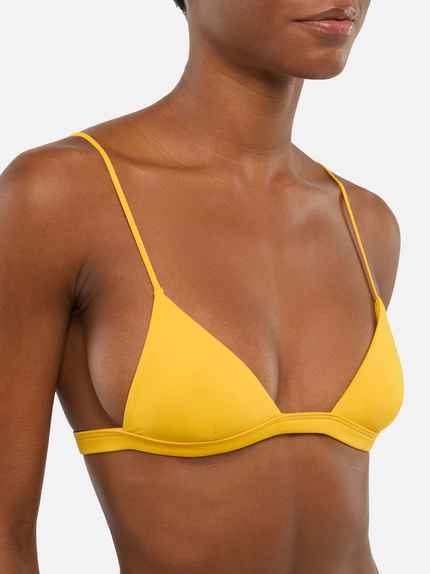 Jodene yellow cheeky swim briefs - Rylie yellow triangle top