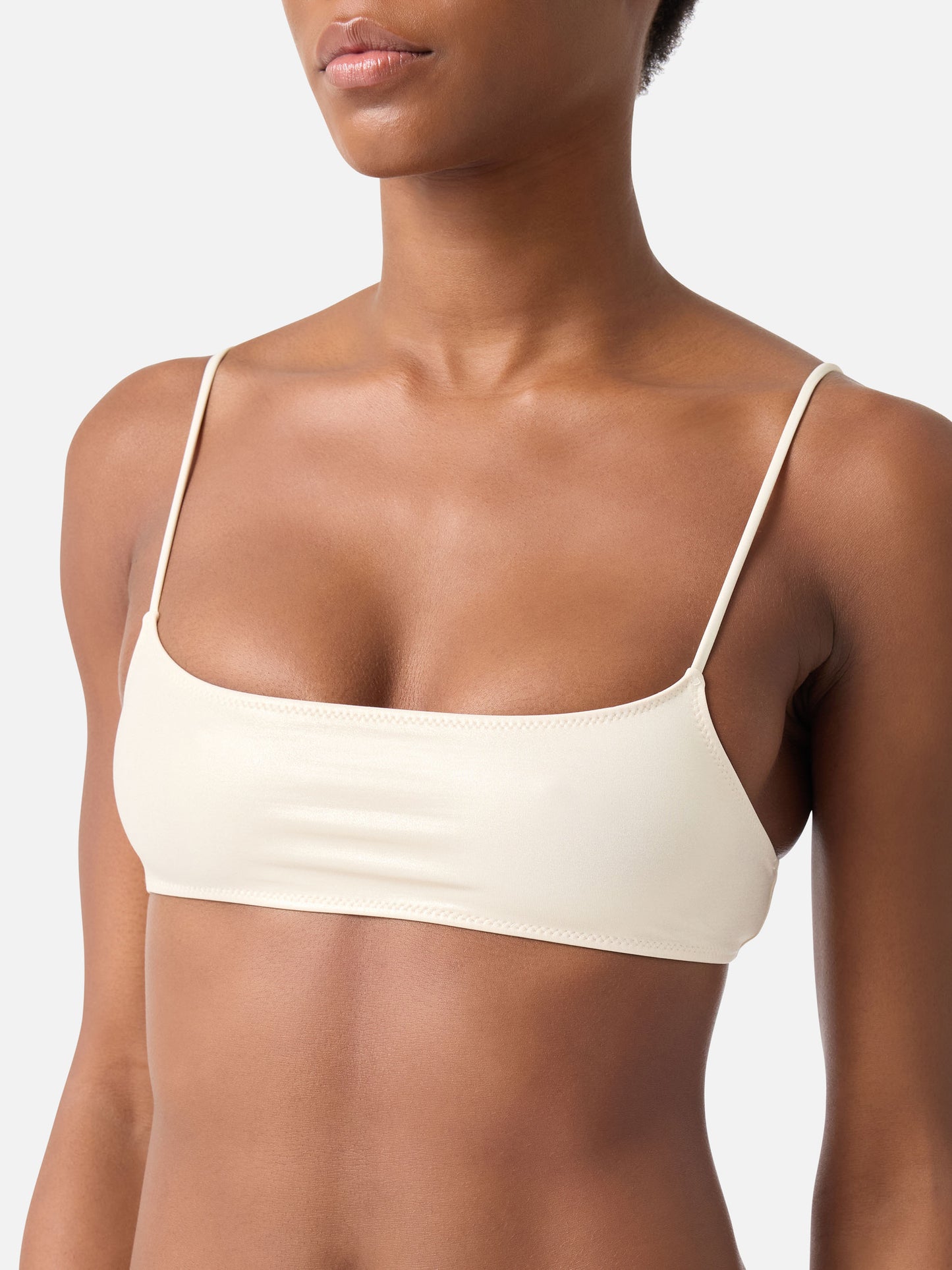 Haut de bikini brassière Sadie laminé or 