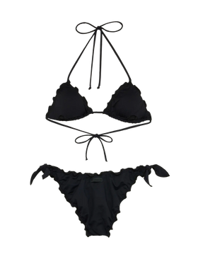 White black classic triangle bikini Sagittarius Moon - MC2 Saint Barth