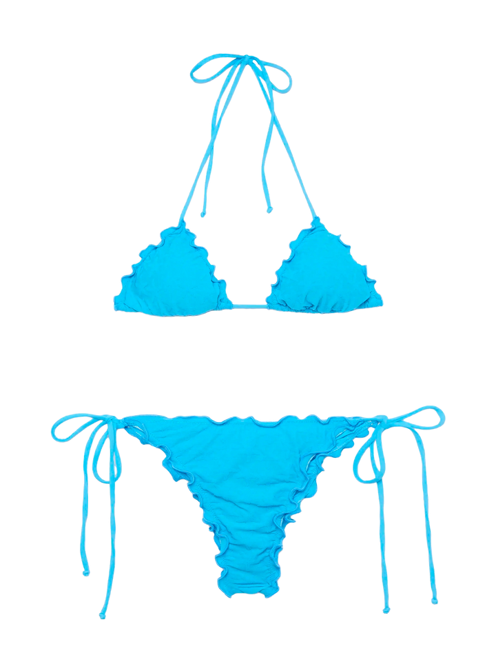 Classic traingle bikini Sagittarius Miami with starfish embossed pattern - MC2 Saint Barth