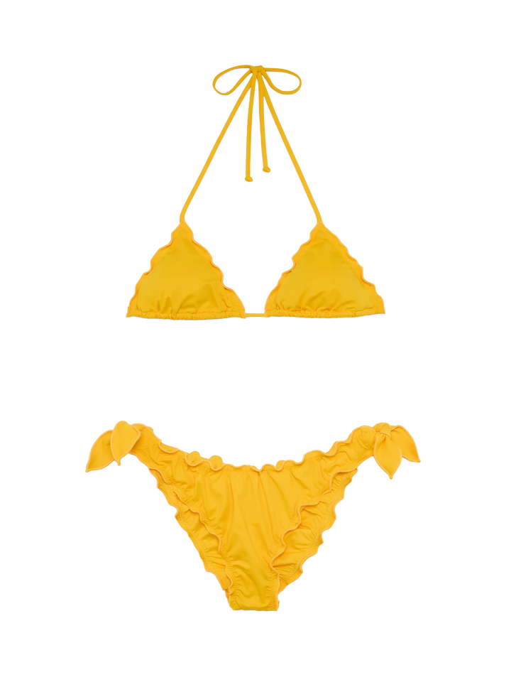 White yellow classic triangle bikini Sagittarius Moon - MC2 Saint Barth