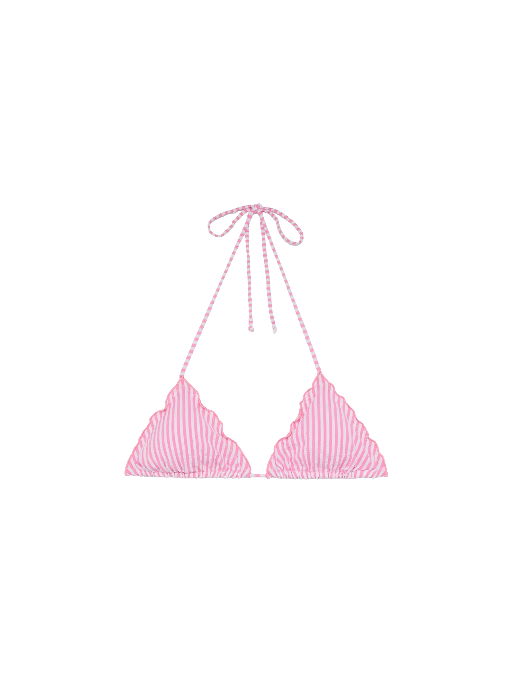 Sagittarius seersucker classic triangle top with striped print - MC2 Saint Barth