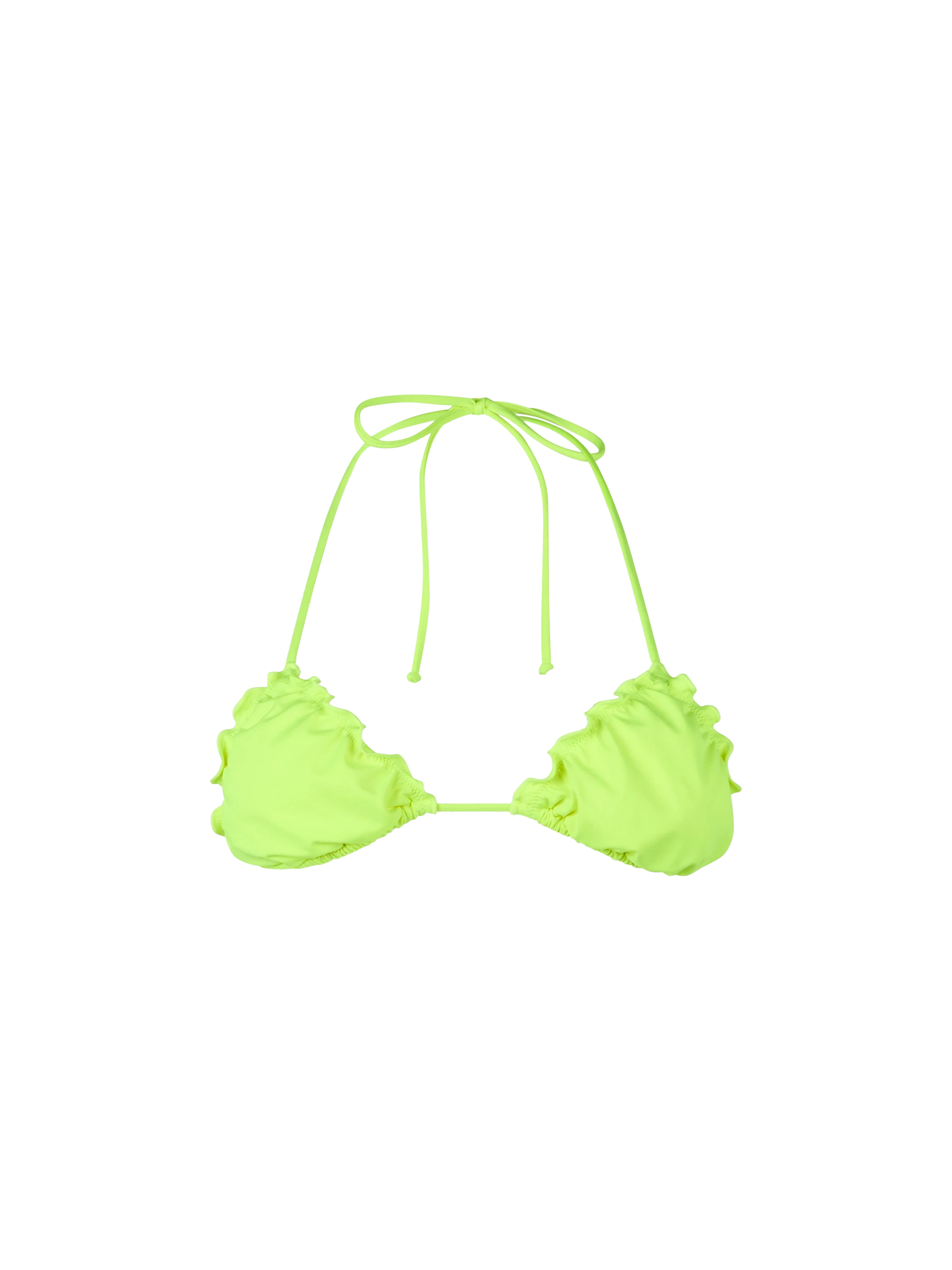 Woman fluo yellow triangle beach top Sagittarius - MC2 Saint Barth