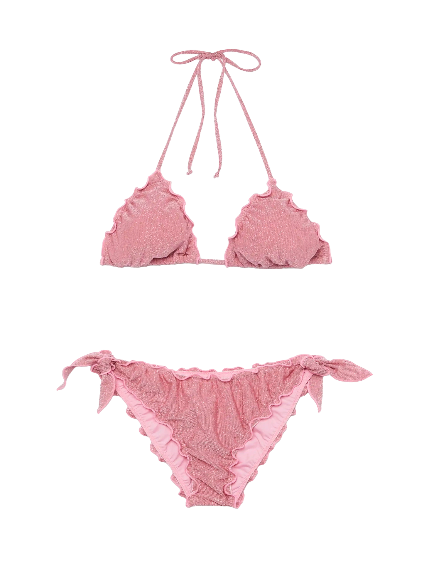 Classic triangle bikini Sagittarius Moon in pink lurex - MC2 Saint Barth