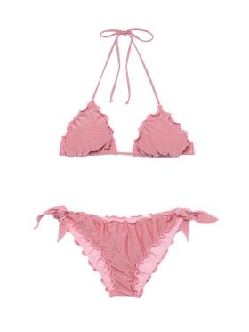 Classic triangle bikini Sagittarius Moon in pink lurex - MC2 Saint Barth